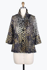 Damee Gold Holographic scale mesh short jacket 400-GLD