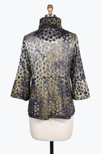 Damee Gold Holographic scale mesh short jacket 400-GLD