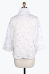 Damee Beaded Flower jacket style 2381 Wht