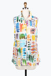 Damee Rainbow Brush Stroke Flare Vest 3181-Mlt