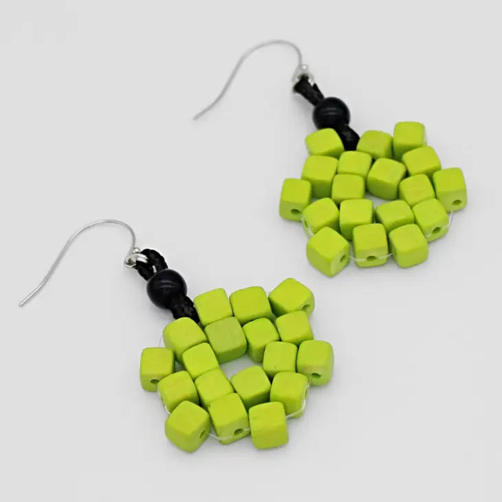 Sylca Lime Elyse Beaded Earrings LS23E04 LIME