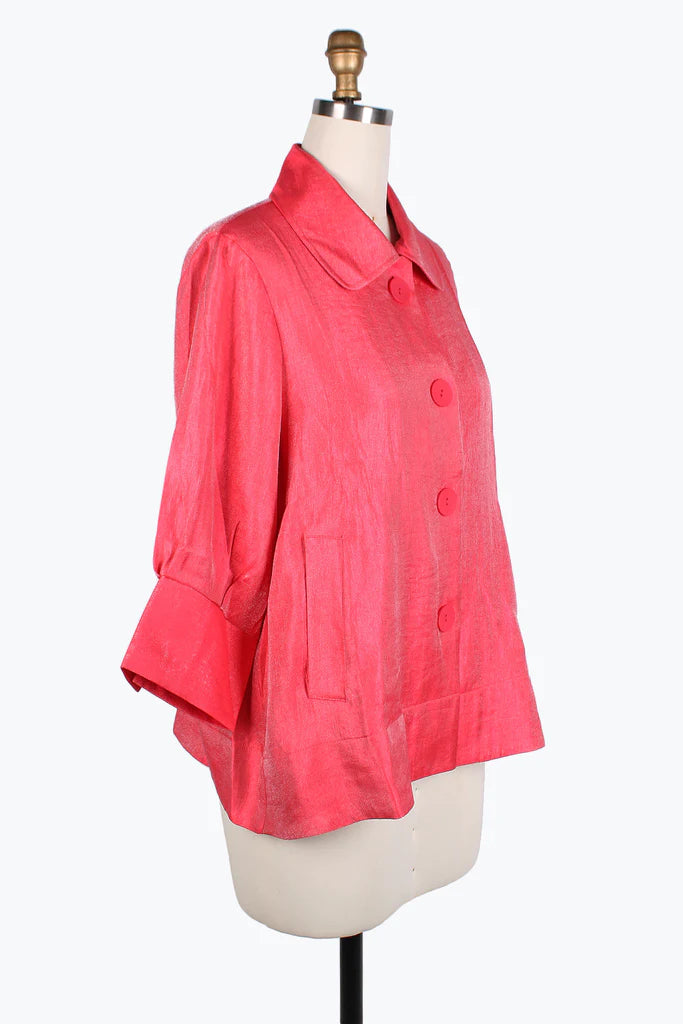 Damee Wide Ball collar jacket 4741-Red