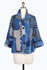 Damee Circles & Stripes Jacket 4769-BLU