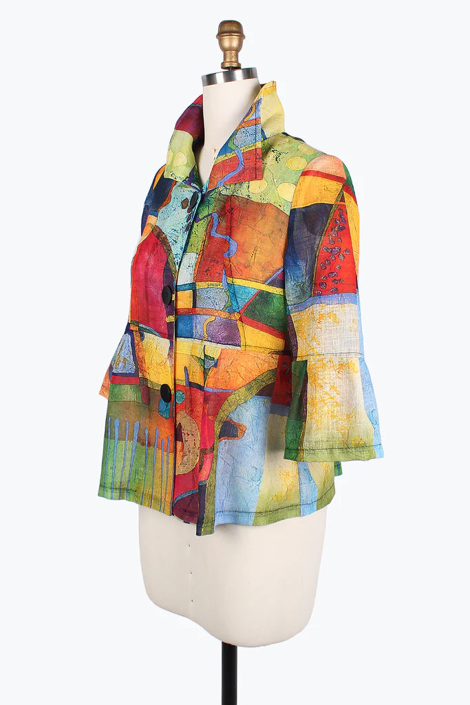 Damee Watercolor art short jacket 4816-MLT