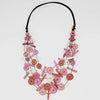 Sylca Pink Multi Strand Orah Necklace BP23N07 PINK