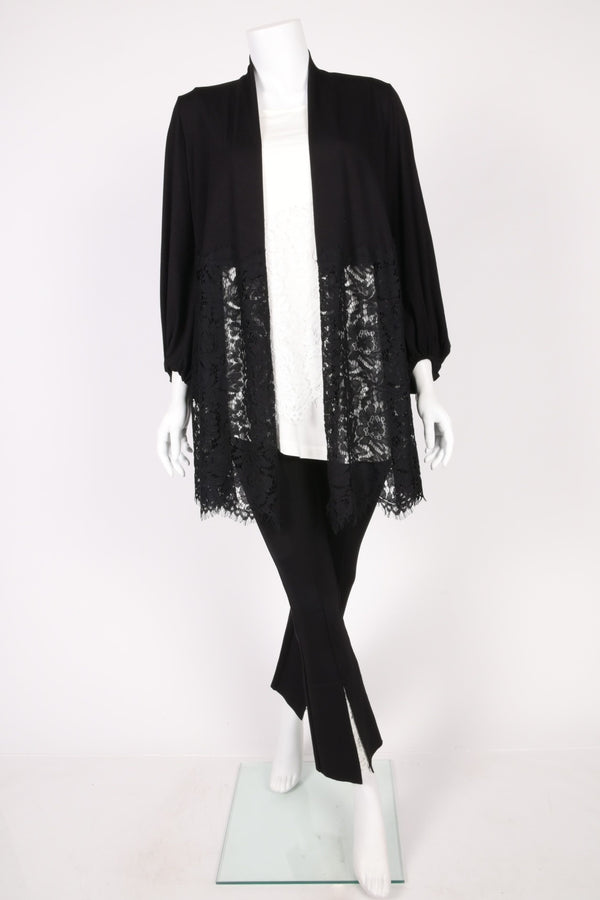 IC Lace Cardigan 5320J, White, Black