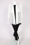 IC Lace Cardigan 5320J, White, Black