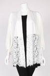 IC Lace Cardigan 5320J, White, Black