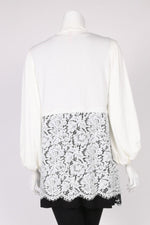 IC Lace Cardigan 5320J, White, Black