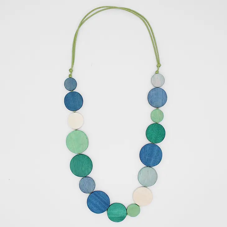 Sylca Green Caryn Circle Necklace BP23N05 GREEN