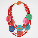 Sylca Geometric Multi Color Gisele Necklace UN23N04 MULTI