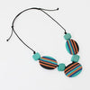 Sylca Multi Color Oval Darcy Necklace UN22N01 MULTI