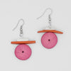 Sylca Orange and Pink Elaine Earrings BP23E01 Pink