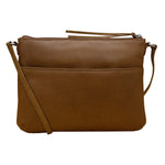 ILI New York Triple Zip Haircalf Crossbody Bag Style 6182H