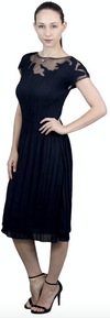 Veeca Dress DR458 Black, Navy