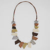 Sylca Dulcie Geometric Wood Necklace BP23N16 NATURAL