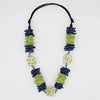 Sylca Lime Green Leather Valencia Necklace LS23N23 LIME