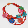 Sylca Geometric Multi Color Gisele Necklace UN23N04 MULTI