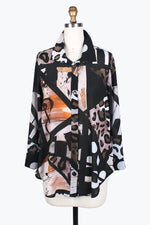 Damee Artsy Leopard Long shirt 7090-BRN