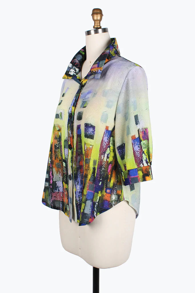 Damee Square painting short shirt 7092-Prp