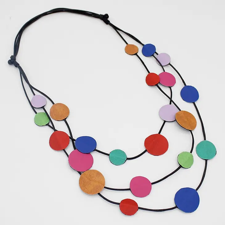 Sylca Paris Multicolor Leather Necklace LS23N01 MULTI