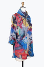 Damee Colorful Graffiti Turtleneck Tunic 9202-MLT