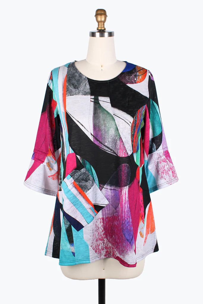 Damee Abstract Art R/N Tunic 9208-MLT