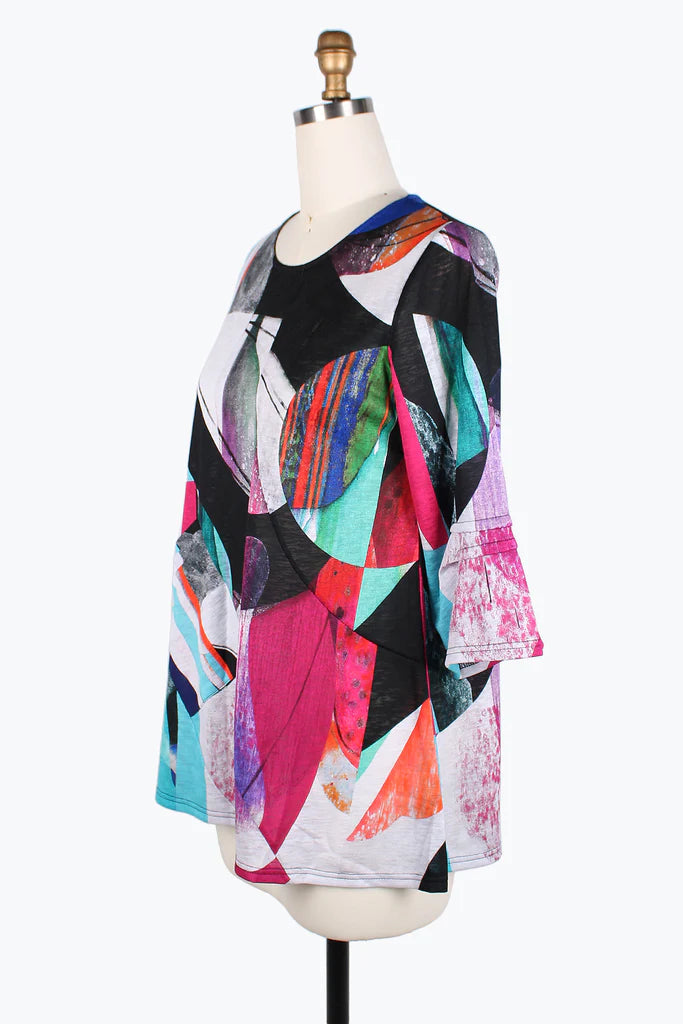 Damee Abstract Art R/N Tunic 9208-MLT