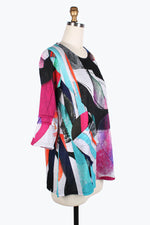 Damee Abstract Art R/N Tunic 9208-MLT