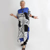 Sylca Royal Blue Abstract Kaftan AN19K06