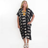 Sylca Horizontal Stripe V-Neck Maxi MA21D12