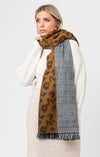 Pia Rossini Briar Scarf Mustard Leopard