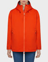 Save the Duck Womens Bark Hooded Coat in Tangerine Orange