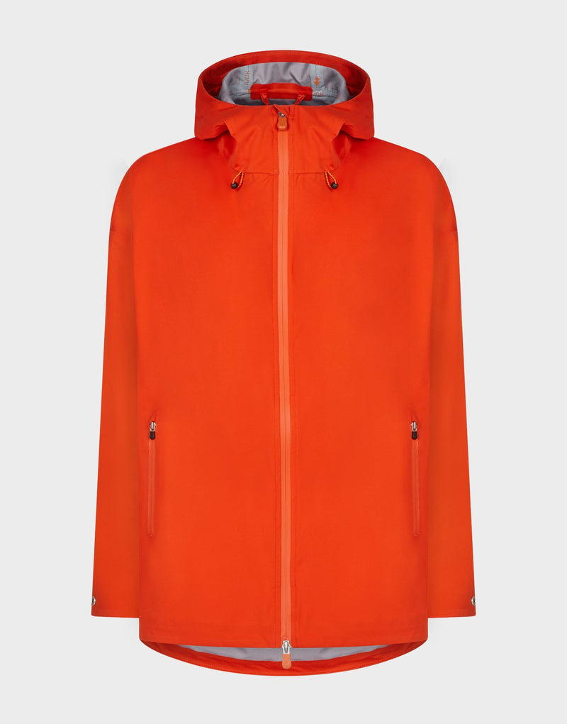 Save the Duck Womens Bark Hooded Coat in Tangerine Orange