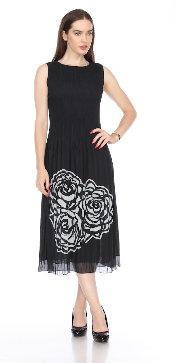 Veeca Dress DR925 Black, Rose, Blue