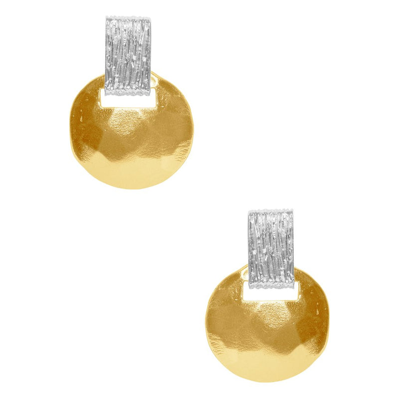 Karine Sultan two tone stud earring - E63079.01