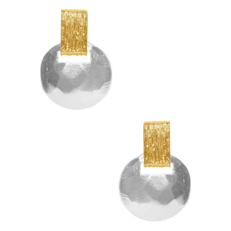 Karine Sultan two tone stud earring - E63079.02