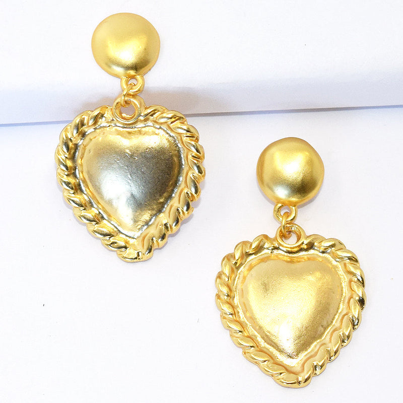 Karine Sultan  Heart Drop Earring E72701