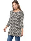 Tianello: #70 French Knit Jersey Jacquard Mara Tunic FJ70-517-WAS-S