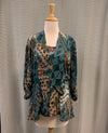 ANDRIA LIEU GREEN MULTI KIMA SET JACKET TOP 8816R