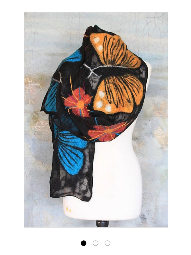 POMEGRANATE MOON Monarch Butterfly Scarf