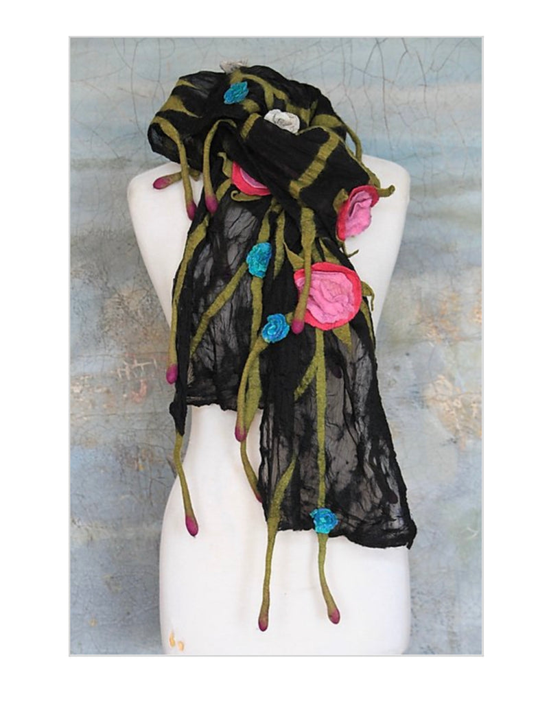 POMEGRANATE MOON Rose Vine SCARF