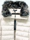 PARKHURST CREAM FAUX FUR HOODY PUFF WINTER COAT C6052 FINAL SALE