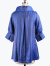 DAMEE NYC ROYAL BLUE LONG SWING JACKET WITH POCKETS 200