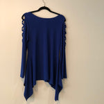 Royal blue top with cutout sleeves by Cartise size M