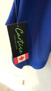 Royal blue top with cutout sleeves by Cartise size M