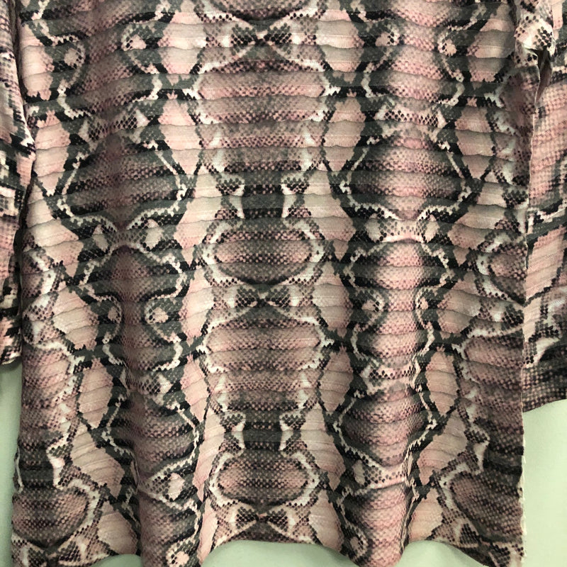 Whimsey Rose top Pink Python print