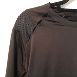 Tail Top AX2486-999X Black, LS Varsity mesh insert raglan