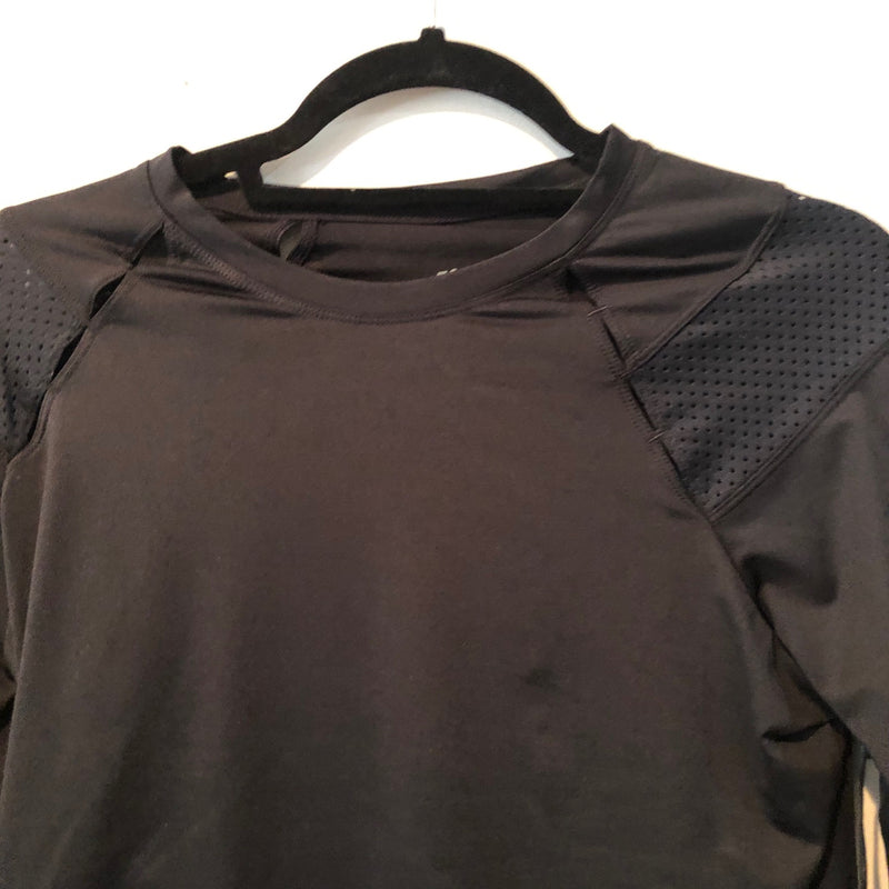 Tail Top AX2486-999X Black, LS Varsity mesh insert raglan