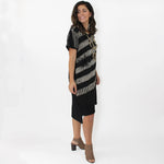 Sylca Stripe High-Low Dress MA21D22